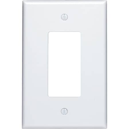 Leviton Decora 1-Gang Plastic Oversized Rocker Decorator Wall Plate, White R52-88601-00W